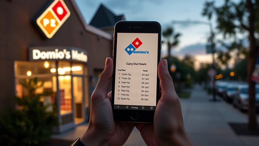 check domino s carryout hours