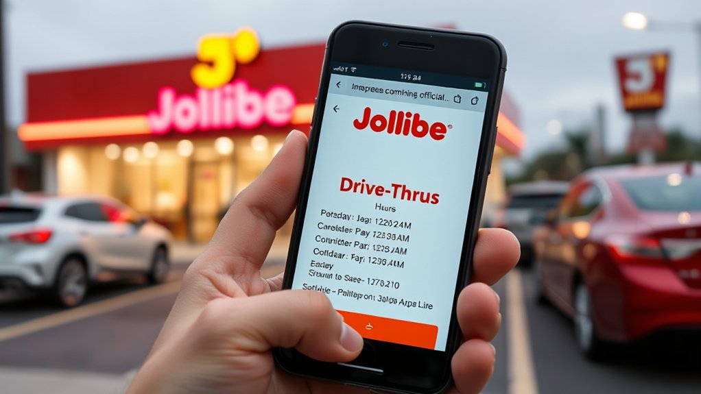 find jollibee drive thru hours