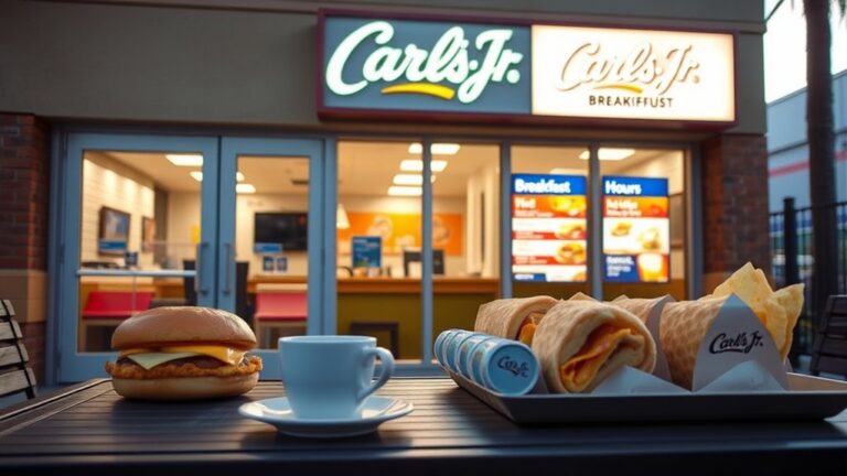 locate carl s jr breakfast hours